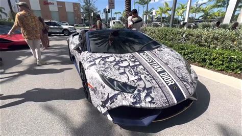 dior wrapped car|Unbelievably Rare Christian Dior Wrapped Lamborghini Huracan .